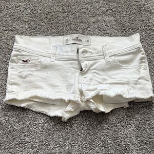 Hollister Women's White Jean Shorts